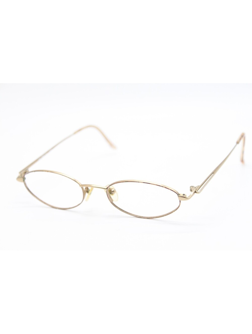 NINE WEST 30 4FW GOLD BURGUNDY TEMPLE TIPS AUTHENTIC EYEGLASSES 49-19